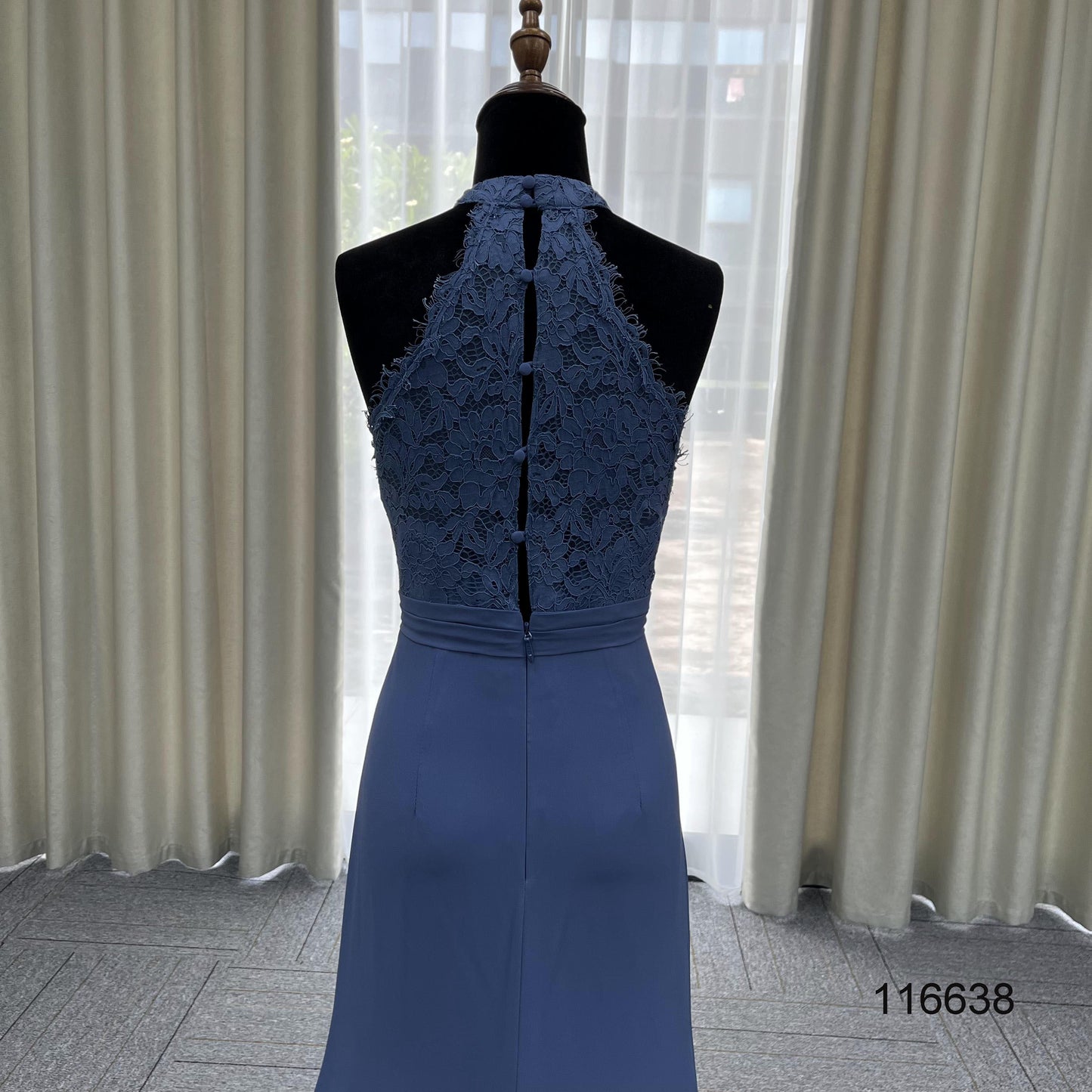 Custom Mature Boob Tube Party Gown Sexy Halter Elegant Dresses Women Wedding Beaded Crepe Haute Couture Evening Dresses