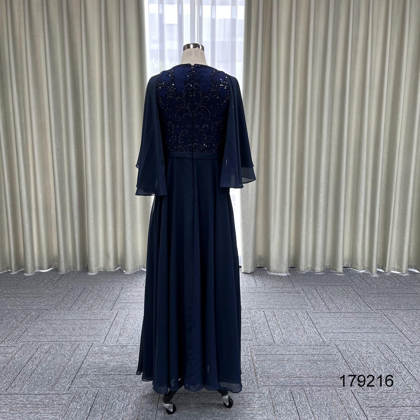 High Quality Chiffon Mother of Bride Dress for Wedding Elegant Women Half Sleeves Beading Lace Evening Gown
