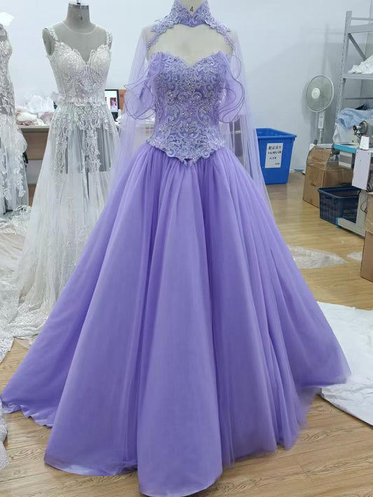 Customized Hot Sales Lavender Quinceanera Dresses 3D Flowers Appliques Off Shoulder Sweet Princess Prom Party Gowns