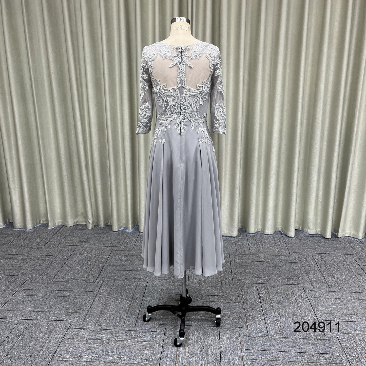 Gown Evening Dress Elegant Casual Women Formal Chiffon Mesh Sequin Long Sleeves Dresses