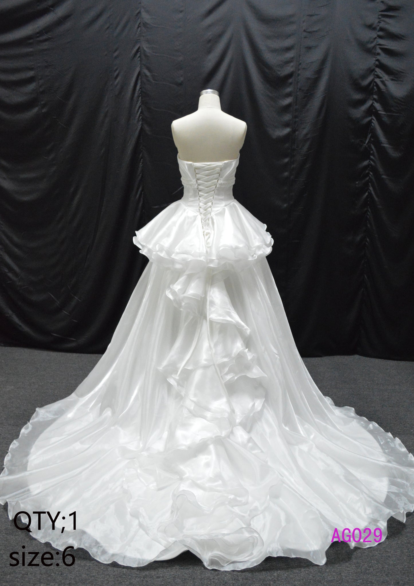 Modern Purple Elegant for Women High Quality Sweetheart Tiered Lace-up Ball Gown Floor-Length Wedding Dress