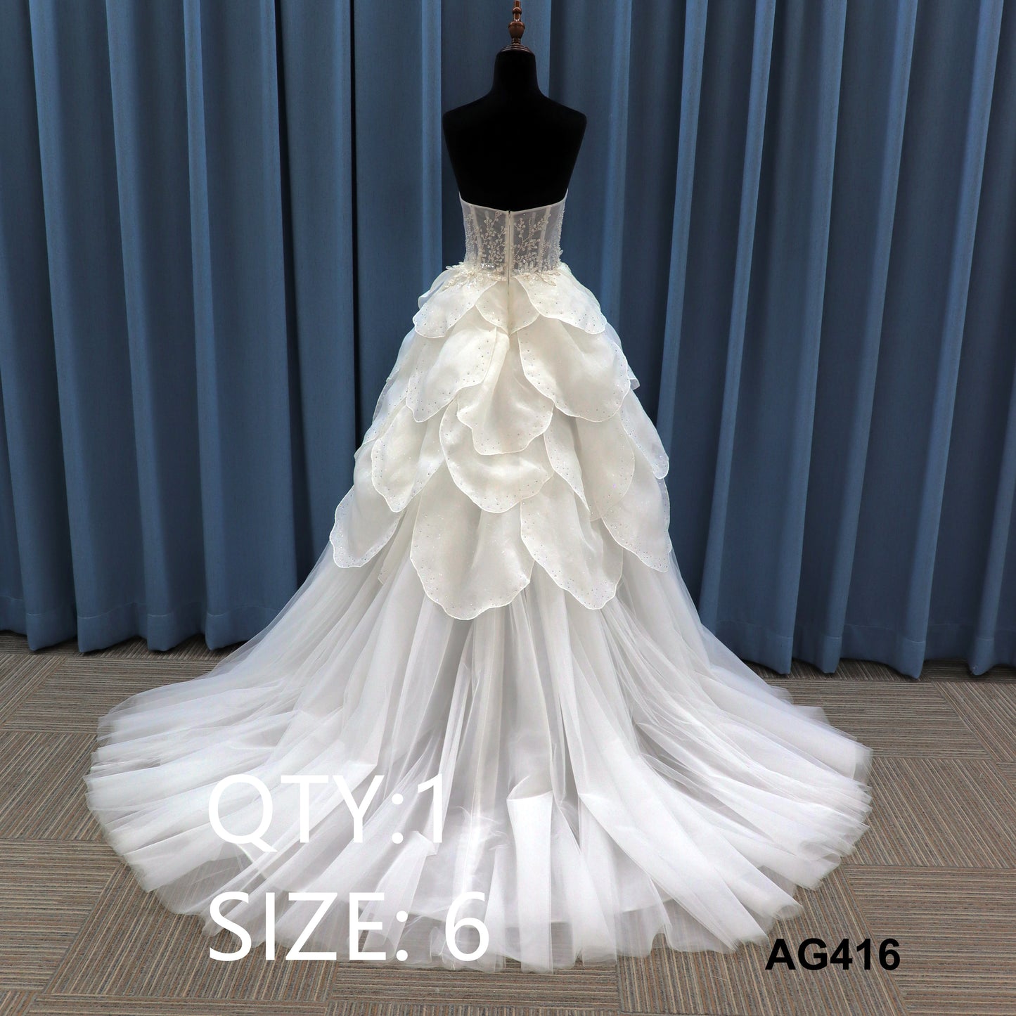 QUEENS GOWN Exquisite Rhinestone V-neck Evening Dress Ivory Strapless Bridal Gown With Sexy Split Backless Wedding Dress