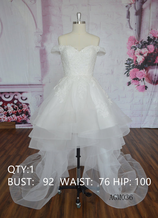 2025 Wedding Gown Bride Vestido De Noiva White Backless Lace Bride Short Wedding Dress