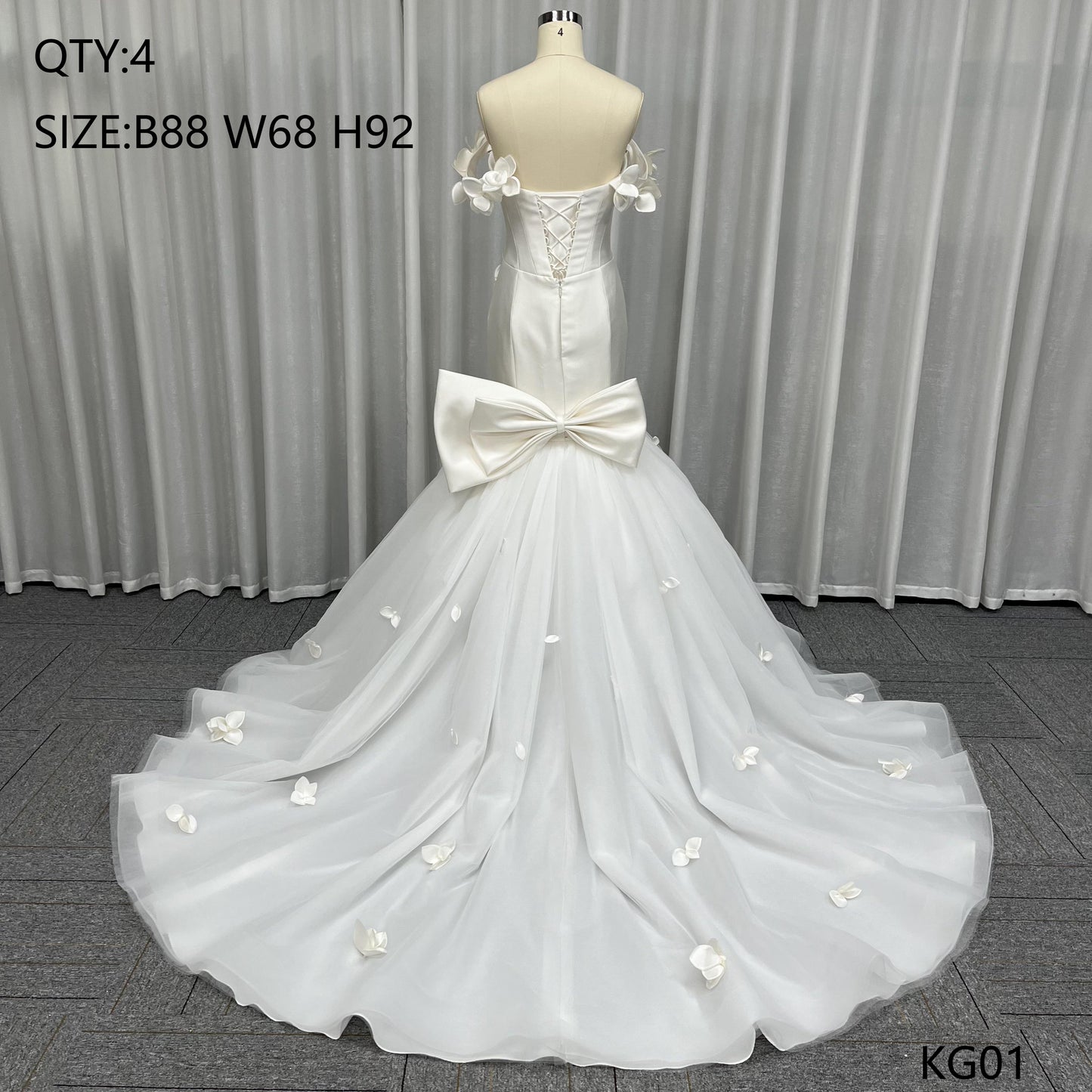 Dubai Saudi Arabia Pearls Mermaid Wedding Dresses Off the Shoulder Ivory Satin Ruffles Bridal Gowns Boho Bride Reception