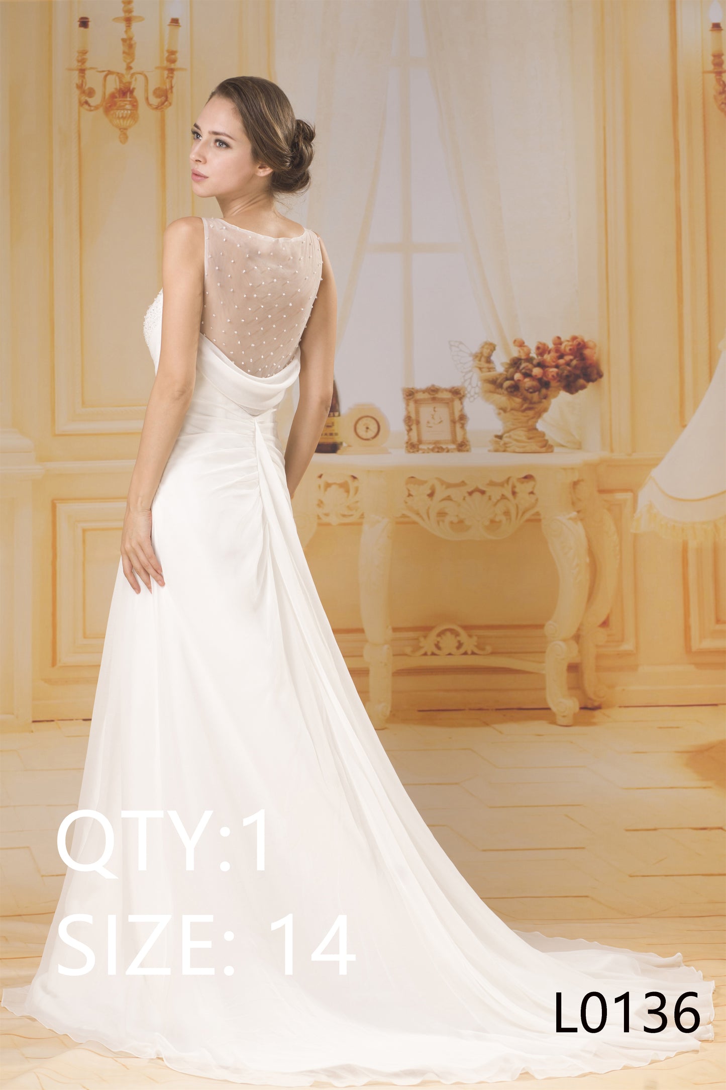 Women Wedding Dress Lace Appliques Sleeveless Evening Petite/Plus Size Bridal Gowns Beach Dresses