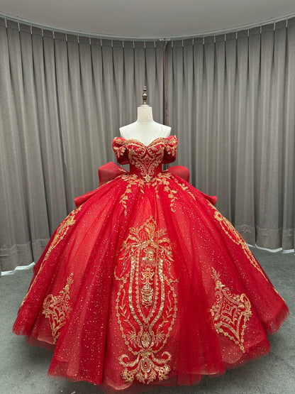 Hot Sweetheart Beaded Ball Gown Dress for Quinceanera Prom 3D Embroidered Patterns Lace Wedding Dress Vestido De Flowers Chiffon