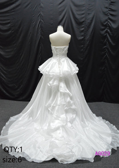 Modern Purple Elegant for Women High Quality Sweetheart Tiered Lace-up Ball Gown Floor-Length Wedding Dress