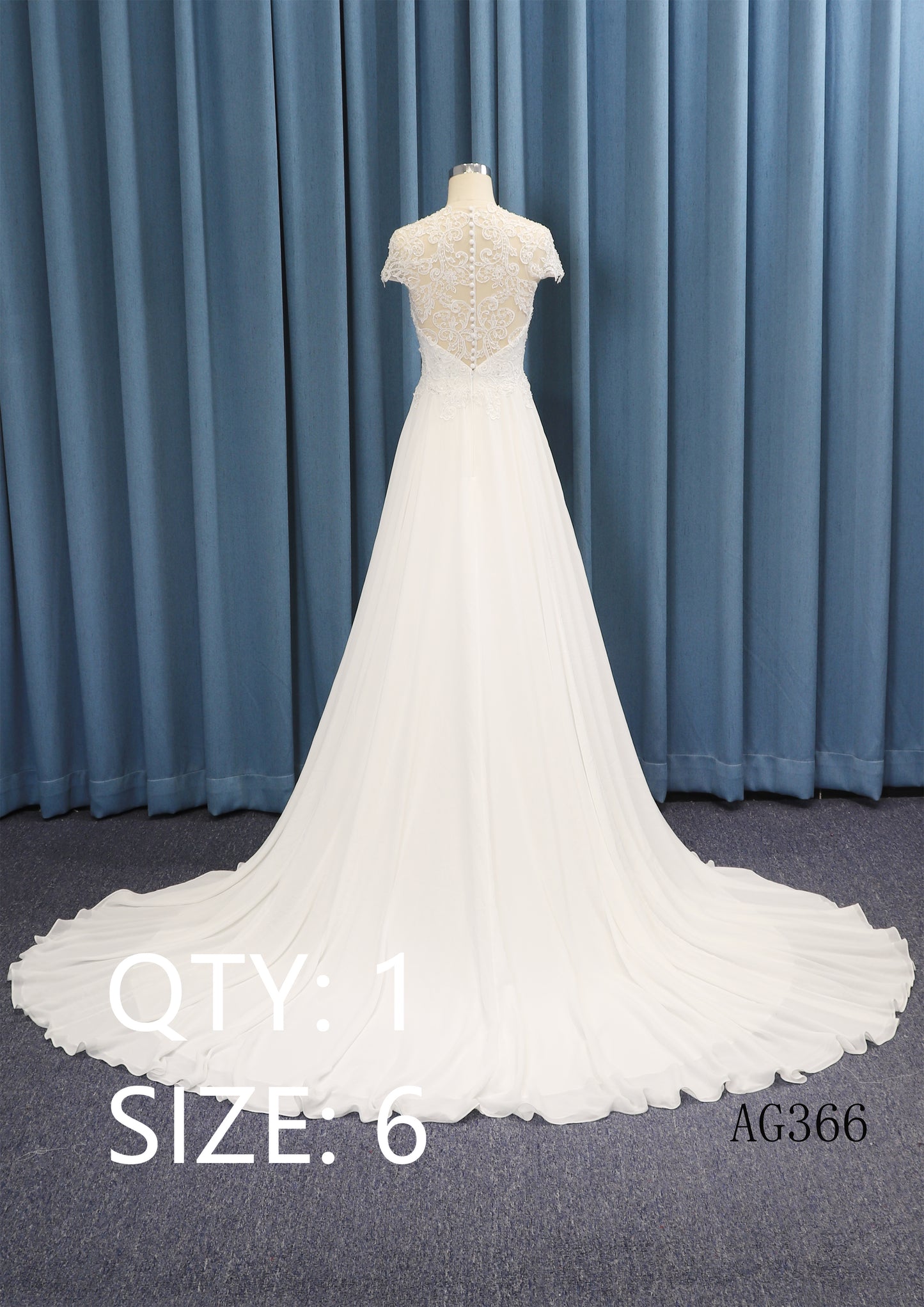 v Neckline Chiffon Skirt With Sash Knot Belt v Back Small Train Outside Wedding Bridal Gown（副本）