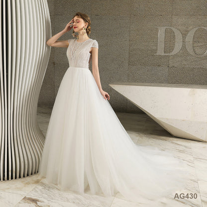 Modern Sweetheart Neck Sleeveless Cathedral Train Bow White Layered Ball Gown Wedding Dresses for Bride