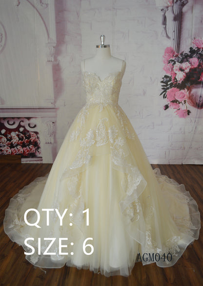 Colored Ladies Off Shoulder Floor Length Custom Made Formal Bridal Gowns Design Yellow Wedding Dress