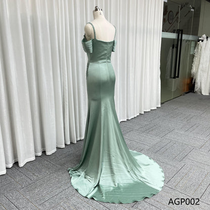 Trendy Luxury Elegant Satin Formal Dress Long Off Shoulder Plus Size Wedding Bridesmaid Evening Dress Long Prom Dresses