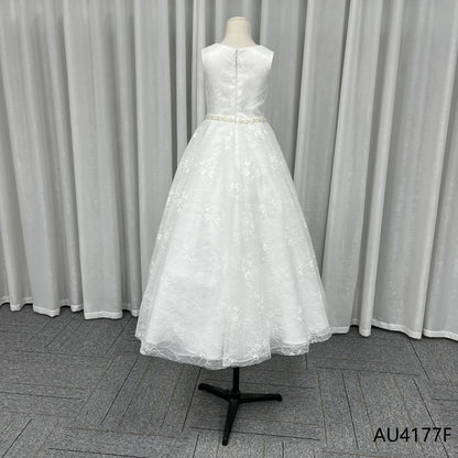 Summer Tulle Flower Girls Dress for Wedding Party Child Princess Pageant Long Gown Kids Dresses for Girls Formal Evening Clothes