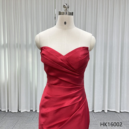 Wholesale Red Mermaid Satin Long Gown Vestidos De Prom 2025 Sweetheart Prom Dress 2026 Fashion Evening Dress