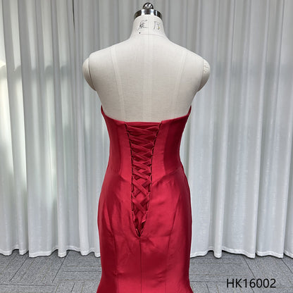Wholesale Red Mermaid Satin Long Gown Vestidos De Prom 2025 Sweetheart Prom Dress 2026 Fashion Evening Dress